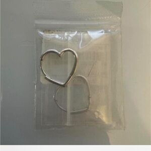 Pandora Silver Heart Hoop Earrings